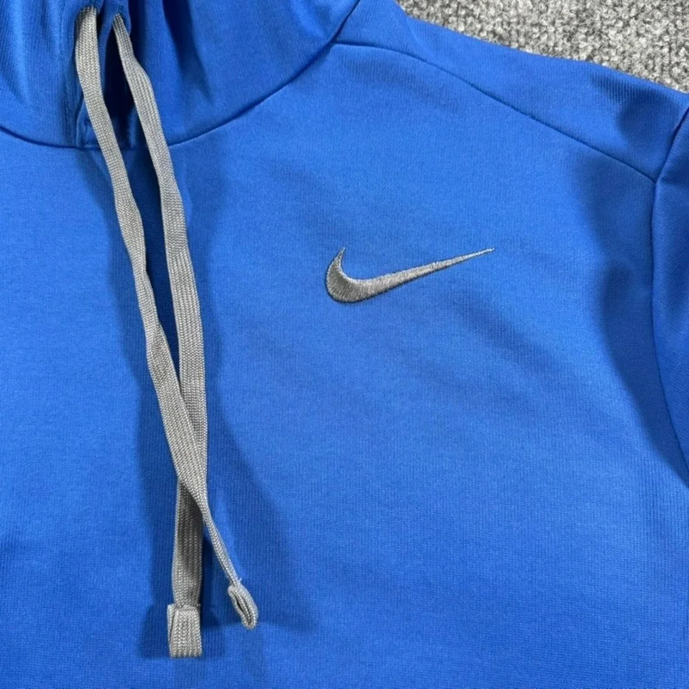Nike Therma Fit Men's Hoodie Pullover Navy XXL Kangaroo Pocket Blue Gray